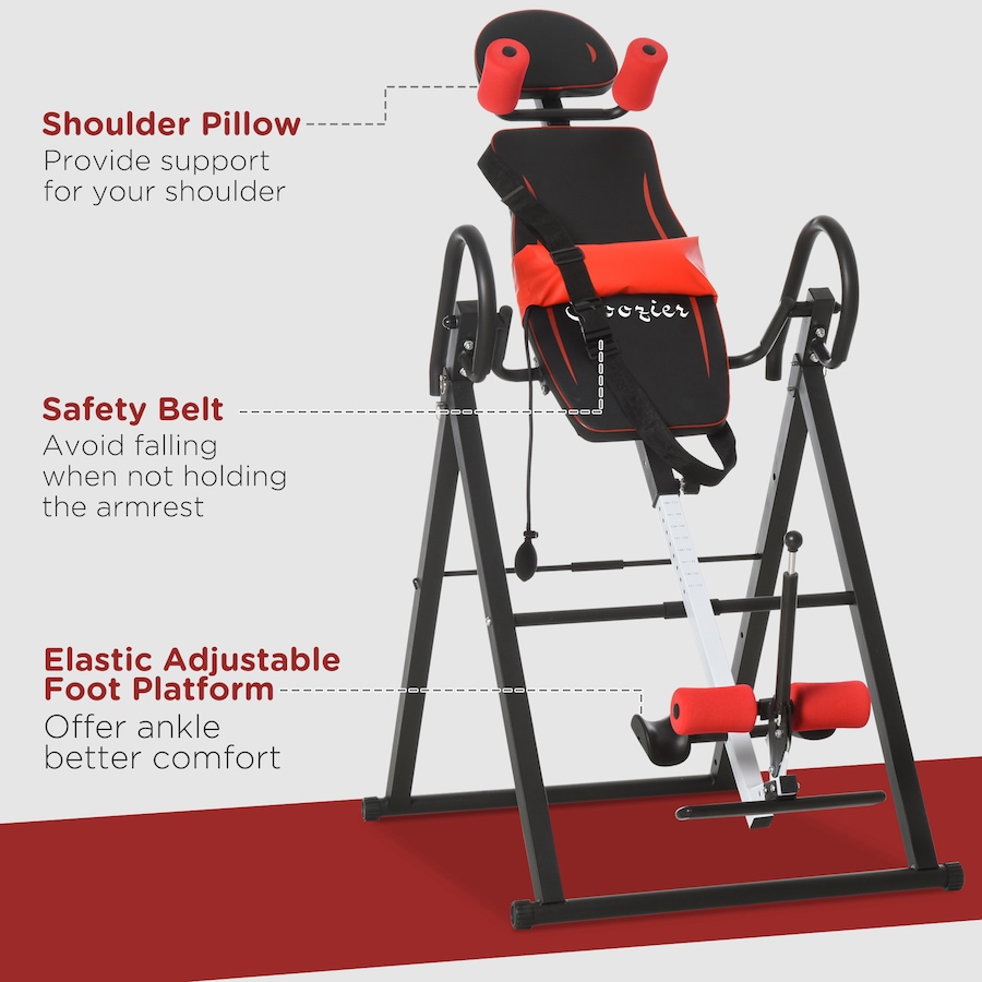 Image 997737_ALTMORE4.jpg, Product 997-737 / Price $159.99, Soozier Folding Inversion Table with Safety Belt, 20°/40°/60° Adjustable from Soozier on TSC.ca's Health & Fitness department