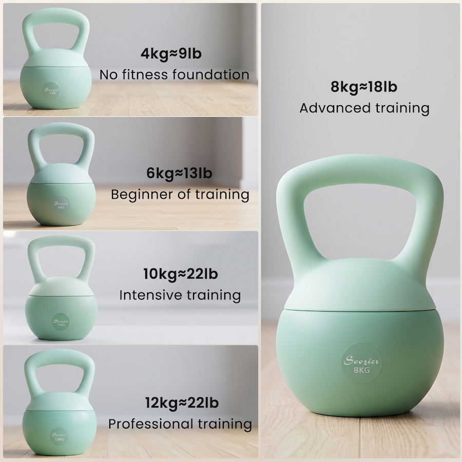 Image 997738_ALTMORE12.jpg, Product 997-738 / Price $39.99, Soozier 18 lb Kettlebell, Weight Strength Training Kettlebell, Green from Soozier on TSC.ca's Health & Fitness department
