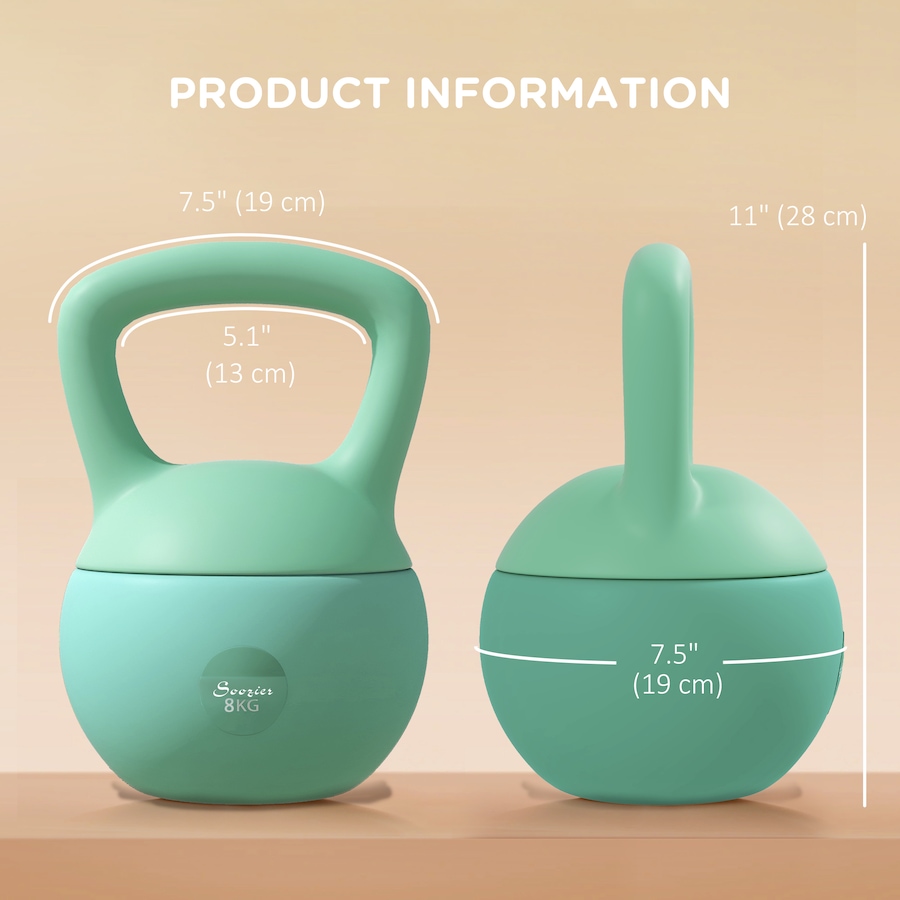 Image 997738_ALTMORE2.jpg, Product 997-738 / Price $39.99, Soozier 18 lb Kettlebell, Weight Strength Training Kettlebell, Green from Soozier on TSC.ca's Health & Fitness department