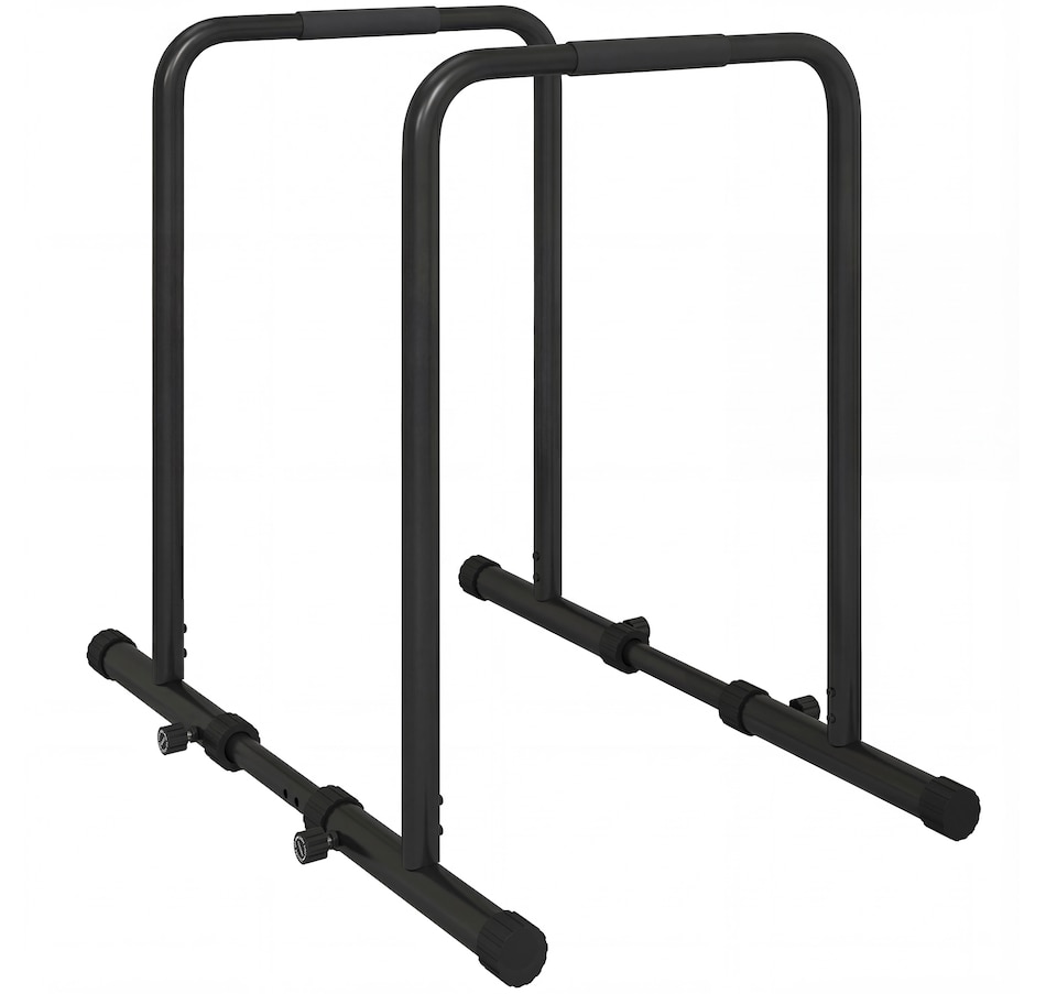 Image 997739.jpg, Product 997-739 / Price $82.99, Push Up Bars Dip Station with Adjustable Height and Width for Home Gym from Soozier on TSC.ca's Health & Fitness department