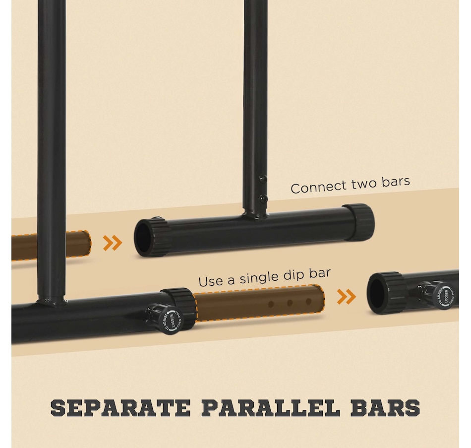 Image 997739_ALTMORE11.jpg, Product 997-739 / Price $82.99, Push Up Bars Dip Station with Adjustable Height and Width for Home Gym from Soozier on TSC.ca's Health & Fitness department