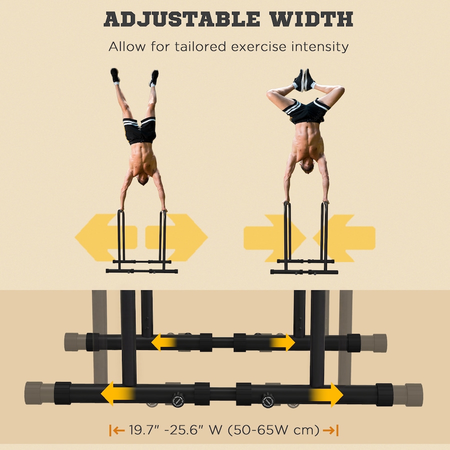 Image 997739_ALTMORE13.jpg, Product 997-739 / Price $84.99, Push Up Bars Dip Station with Adjustable Height and Width for Home Gym from Soozier on TSC.ca's Health & Fitness department