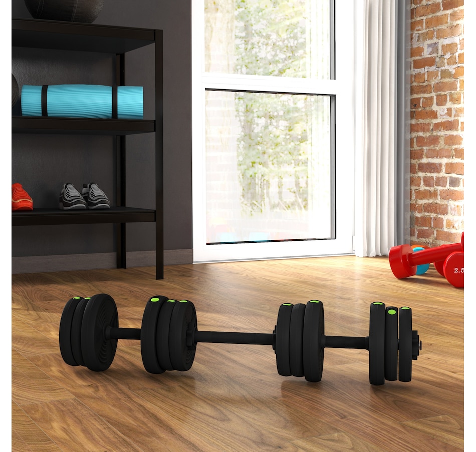 Image 997744_ALTMORE1.jpg, Product 997-744 / Price $69.99, Soozier Adjustable Barbell & Dumbbells Set with Non-slip Handles, 44LBS from Soozier on TSC.ca's Health & Fitness department