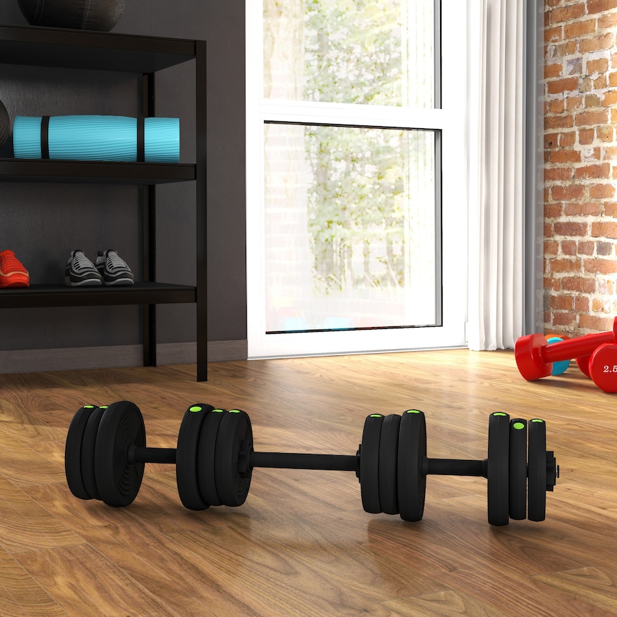 Image 997744_ALTMORE1.jpg, Product 997-744 / Price $69.99, Soozier Adjustable Barbell & Dumbbells Set with Non-slip Handles, 44LBS from Soozier on TSC.ca's Health & Fitness department