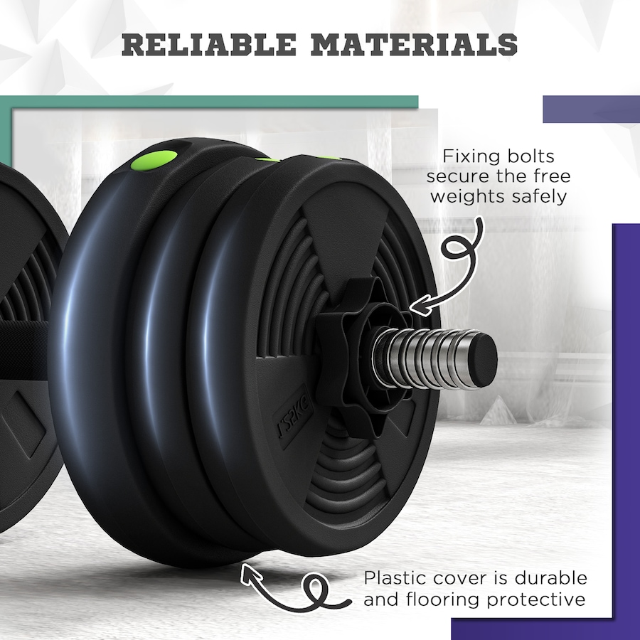 Image 997744_ALTMORE6.jpg, Product 997-744 / Price $69.99, Soozier Adjustable Barbell & Dumbbells Set with Non-slip Handles, 44LBS from Soozier on TSC.ca's Health & Fitness department