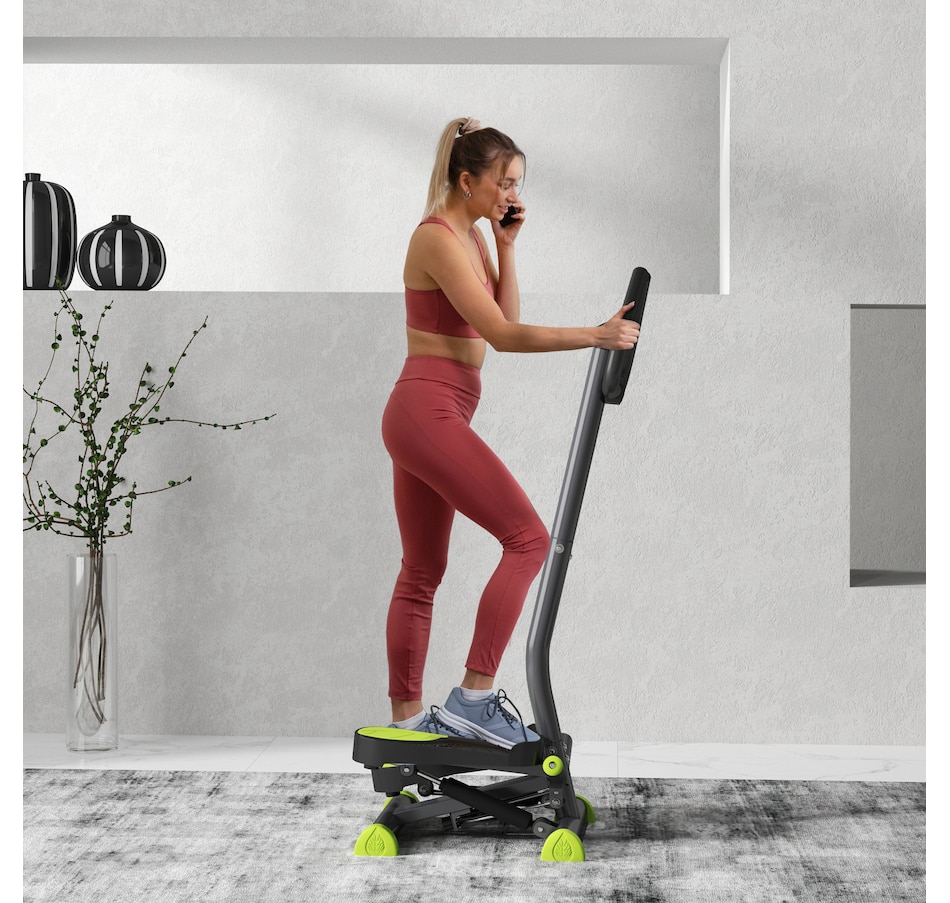 Image 997746_ALTMORE1.jpg, Product 997-746 / Price $99.99, Soozier Twist Stepper Step Machine w/ LCD Monitor, Grey & Green from Soozier on TSC.ca's Health & Fitness department