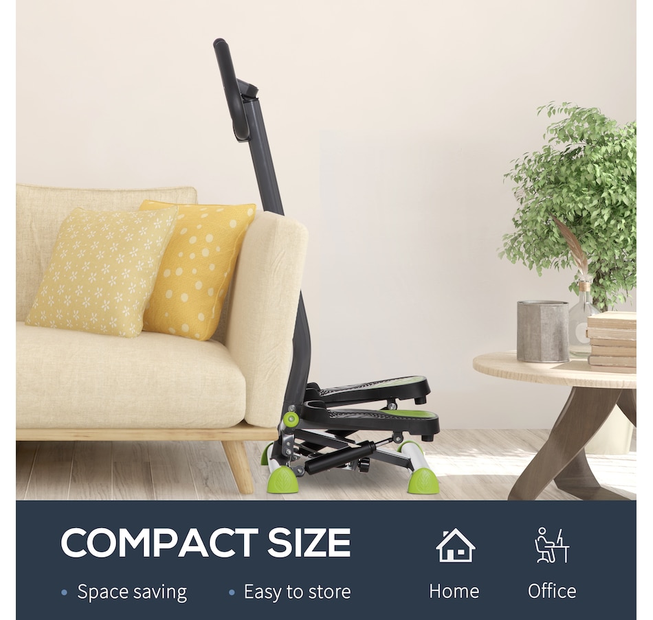 Image 997746_ALTMORE4.jpg, Product 997-746 / Price $99.99, Soozier Twist Stepper Step Machine w/ LCD Monitor, Grey & Green from Soozier on TSC.ca's Health & Fitness department