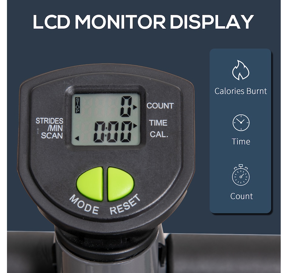 Image 997746_ALTMORE5.jpg, Product 997-746 / Price $99.99, Soozier Twist Stepper Step Machine w/ LCD Monitor, Grey & Green from Soozier on TSC.ca's Health & Fitness department