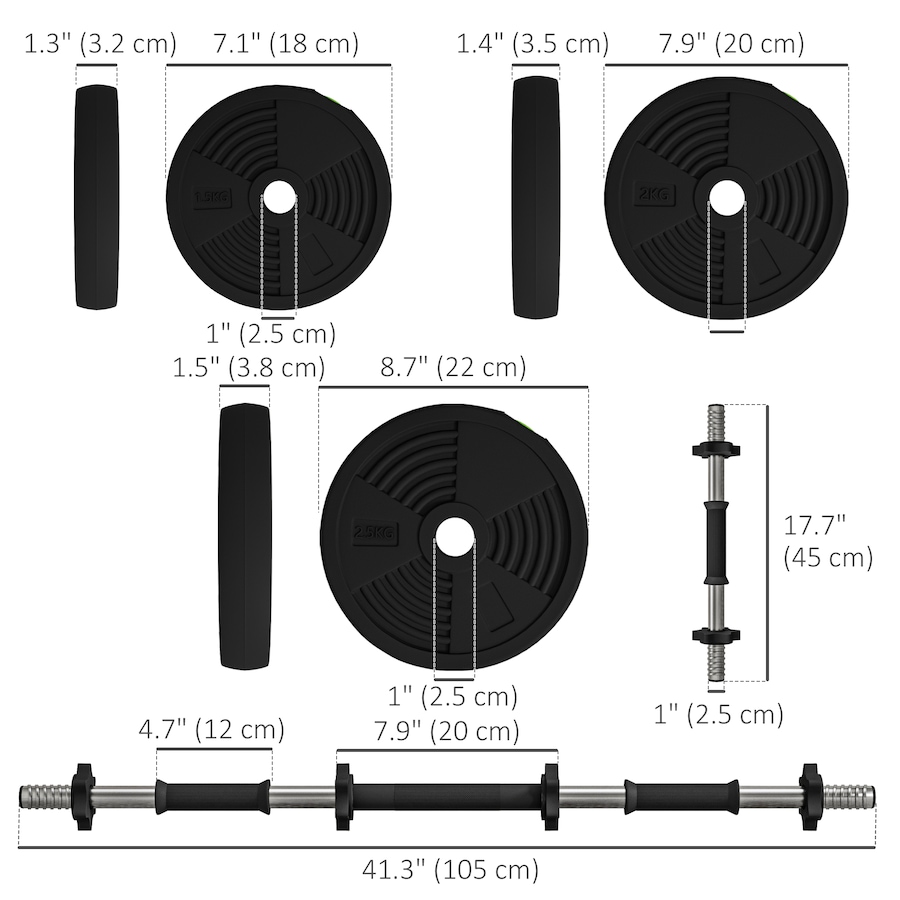 Image 997750_ALTMORE2.jpg, Product 997-750 / Price $79.99, Soozier 2-in-1 Adjustable Weight Barbell & Dumbbells Set from Soozier on TSC.ca's Health & Fitness department