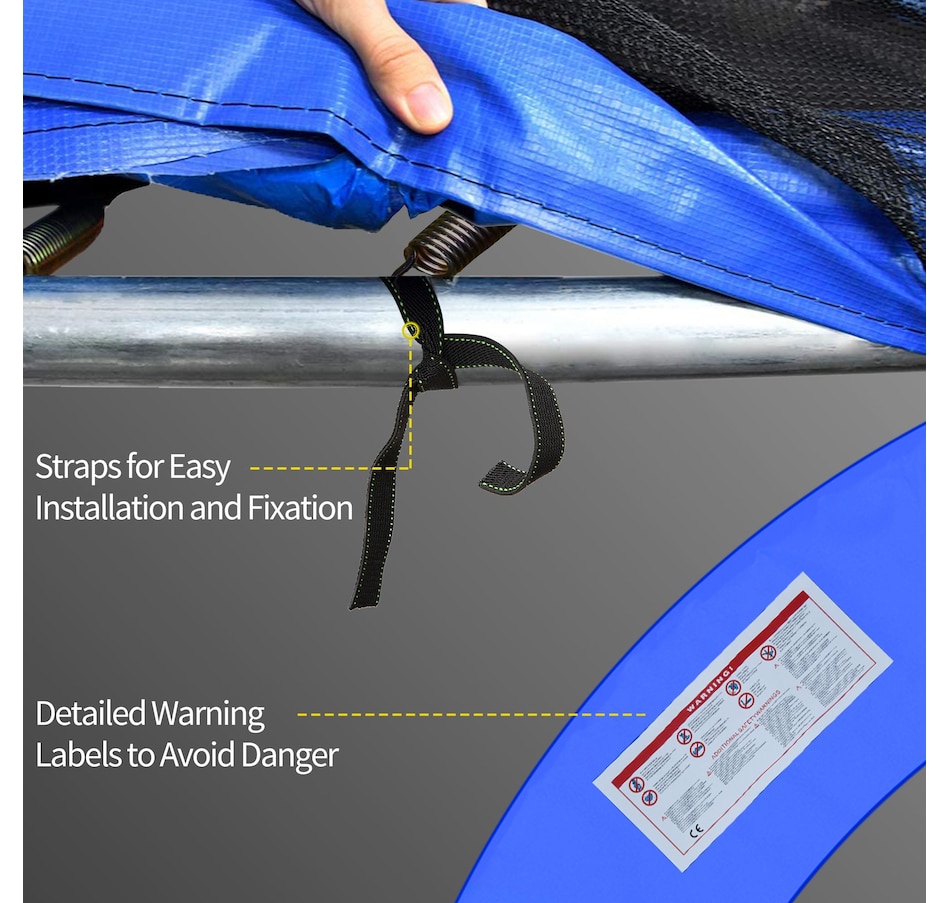 Image 997753_ALTMORE5.jpg, Product 997-753 / Price $47.99, HOMCOM ⌀8ft Trampoline Pad ⌀96" Spring Safety Replacement Gym Bounce Jump from HOMCOM on TSC.ca's Health & Fitness department