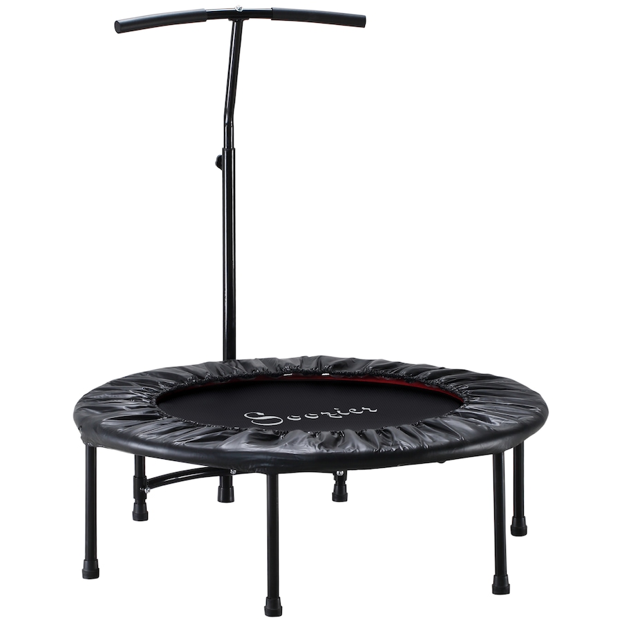 Image 997754.jpg, Product 997-754 / Price $79.99, Soozier 39" Mini Exercise Trampoline Indoor Fitness Rebounder w/ Adjustable T-Bar Black from Soozier on TSC.ca's Health & Fitness department