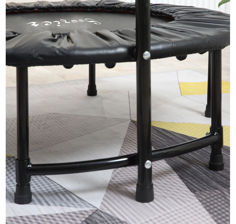 Image 997754_ALTMORE7.jpg, Product 997-754 / Price $66.99, Soozier 39" Mini Exercise Trampoline Indoor Fitness Rebounder w/ Adjustable T-Bar Black from Soozier on TSC.ca's Health & Fitness department