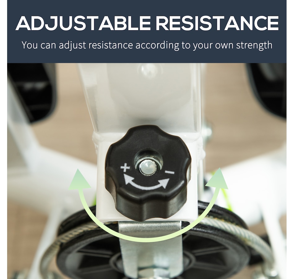 Image 997759_ALTMORE5.jpg, Product 997-759 / Price $109.99, Soozier Twist Stepper Step Machine w/ LCD Monitor, White & Green from Soozier on TSC.ca's Health & Fitness department