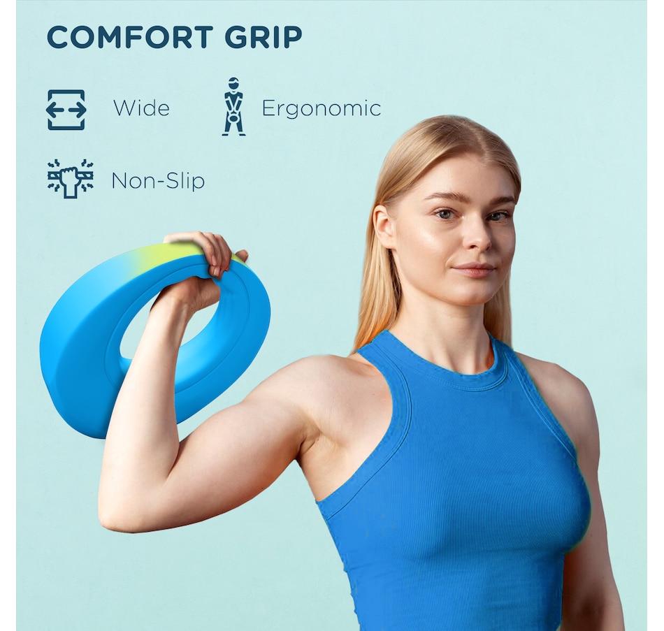 Image 997760_ALTMORE3.jpg, Product 997-760 / Price $37.99, Soozier 22lbs Kettlebell Kettle Bell with Wide Handle, Light Blue from Soozier on TSC.ca's Health & Fitness department