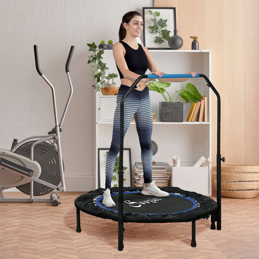 Image 997761_ALTMORE1.jpg, Product 997-761 / Price $89.99, Soozier 40" Rebounder Trampoline for Adult with Adjustable Handle, Blue from Soozier on TSC.ca's Health & Fitness department