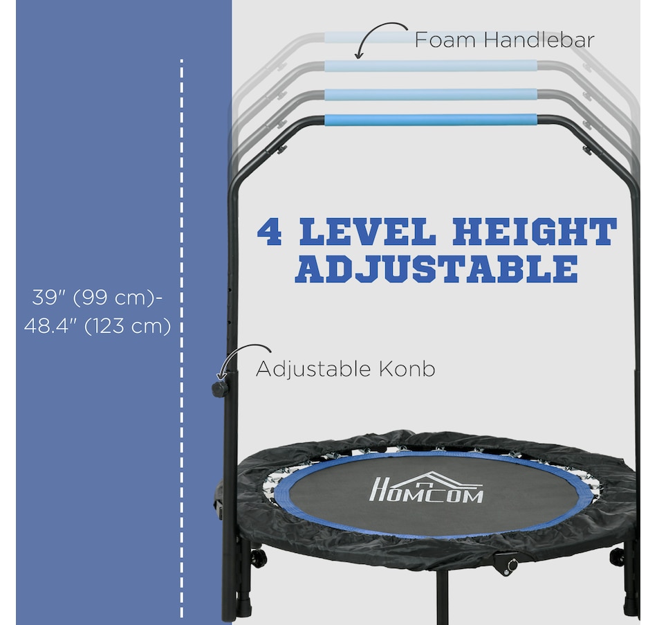 Image 997761_ALTMORE3.jpg, Product 997-761 / Price $94.99, Soozier 40" Rebounder Trampoline for Adult with Adjustable Handle, Blue from Soozier on TSC.ca's Health & Fitness department