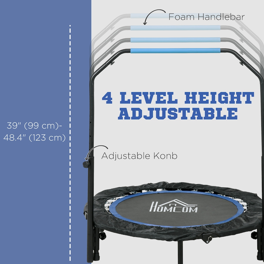 Image 997761_ALTMORE3.jpg, Product 997-761 / Price $89.99, Soozier 40" Rebounder Trampoline for Adult with Adjustable Handle, Blue from Soozier on TSC.ca's Health & Fitness department