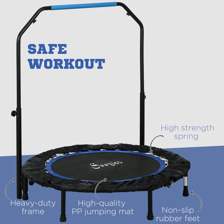 Image 997761_ALTMORE5.jpg, Product 997-761 / Price $89.99, Soozier 40" Rebounder Trampoline for Adult with Adjustable Handle, Blue from Soozier on TSC.ca's Health & Fitness department