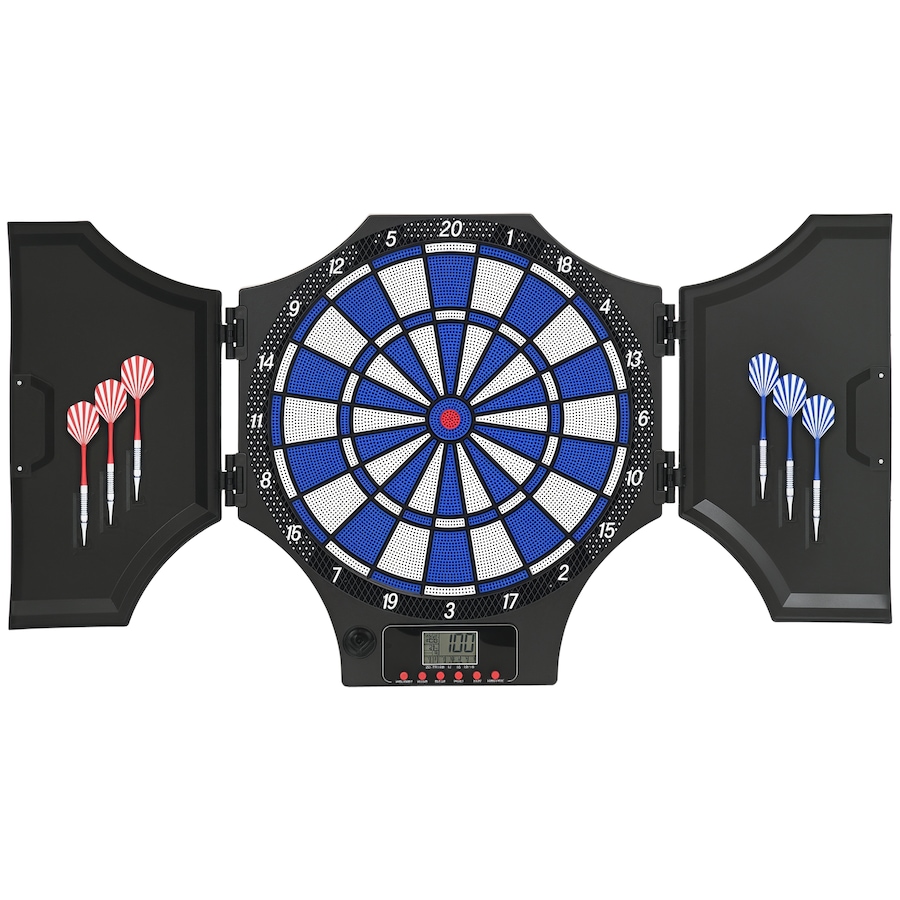 Image 997764.jpg, Product 997-764 / Price $45.99, Soozier Electronic Dartboard with 31 Games, Soft Tip Dart Board Cabinet Set from Soozier on TSC.ca's Home & Garden department