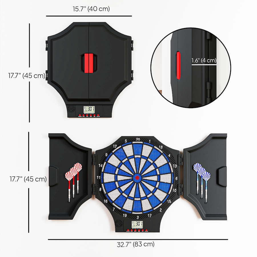 Image 997764_ALTMORE10.jpg, Product 997-764 / Price $45.99, Soozier Electronic Dartboard with 31 Games, Soft Tip Dart Board Cabinet Set from Soozier on TSC.ca's Home & Garden department