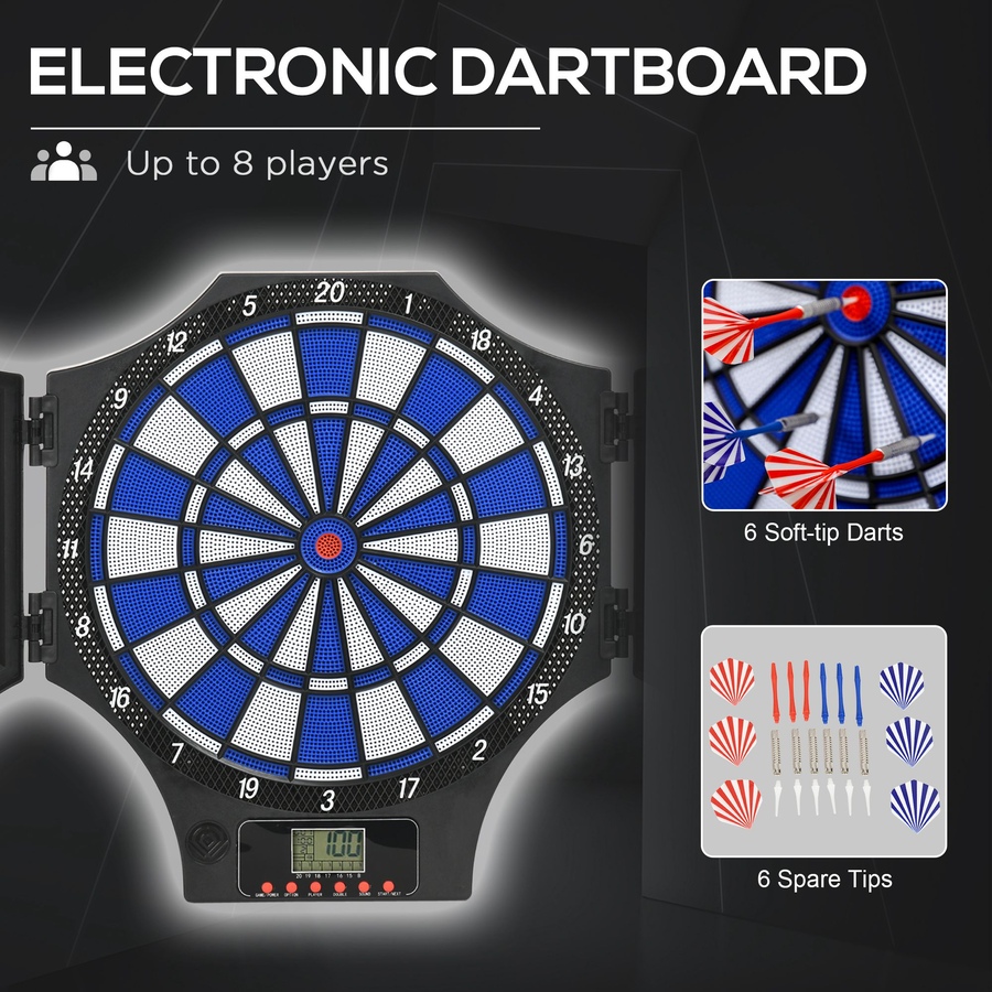 Image 997764_ALTMORE3.jpg, Product 997-764 / Price $45.99, Soozier Electronic Dartboard with 31 Games, Soft Tip Dart Board Cabinet Set from Soozier on TSC.ca's Home & Garden department