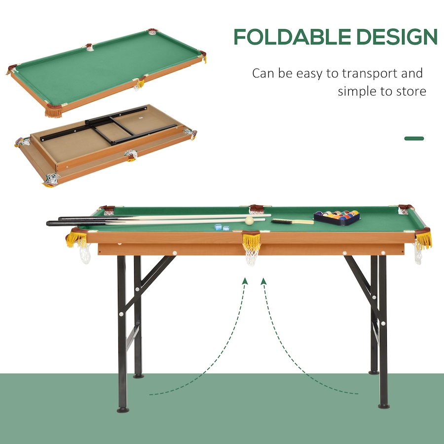 Image 997769_ALTMORE3.jpg, Product 997-769 / Price $154.99, HomCom Folding Miniature Billiards Pool Table w/Cues and Balls from Soozier on TSC.ca's Toys & Hobbies department