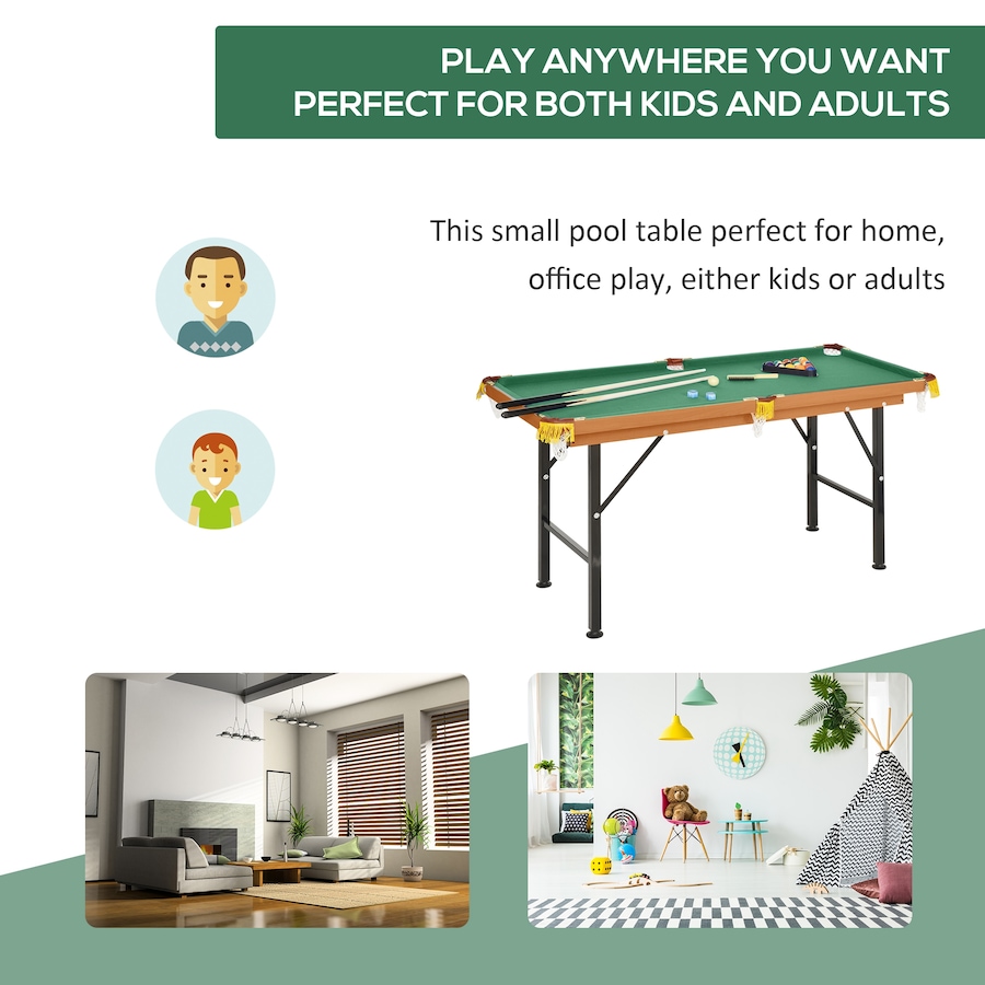 Image 997769_ALTMORE4.jpg, Product 997-769 / Price $154.99, HomCom Folding Miniature Billiards Pool Table w/Cues and Balls from Soozier on TSC.ca's Toys & Hobbies department