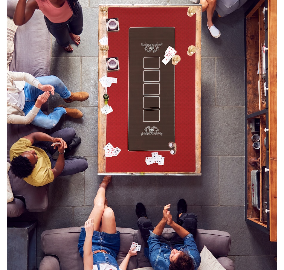 Image 997771_ALTMORE1.jpg, Product 997-771 / Price $69.99, Soozier Poker Table Top 12-Player Poker Mat Water-Resistant, Red from Soozier on TSC.ca's Toys & Hobbies department