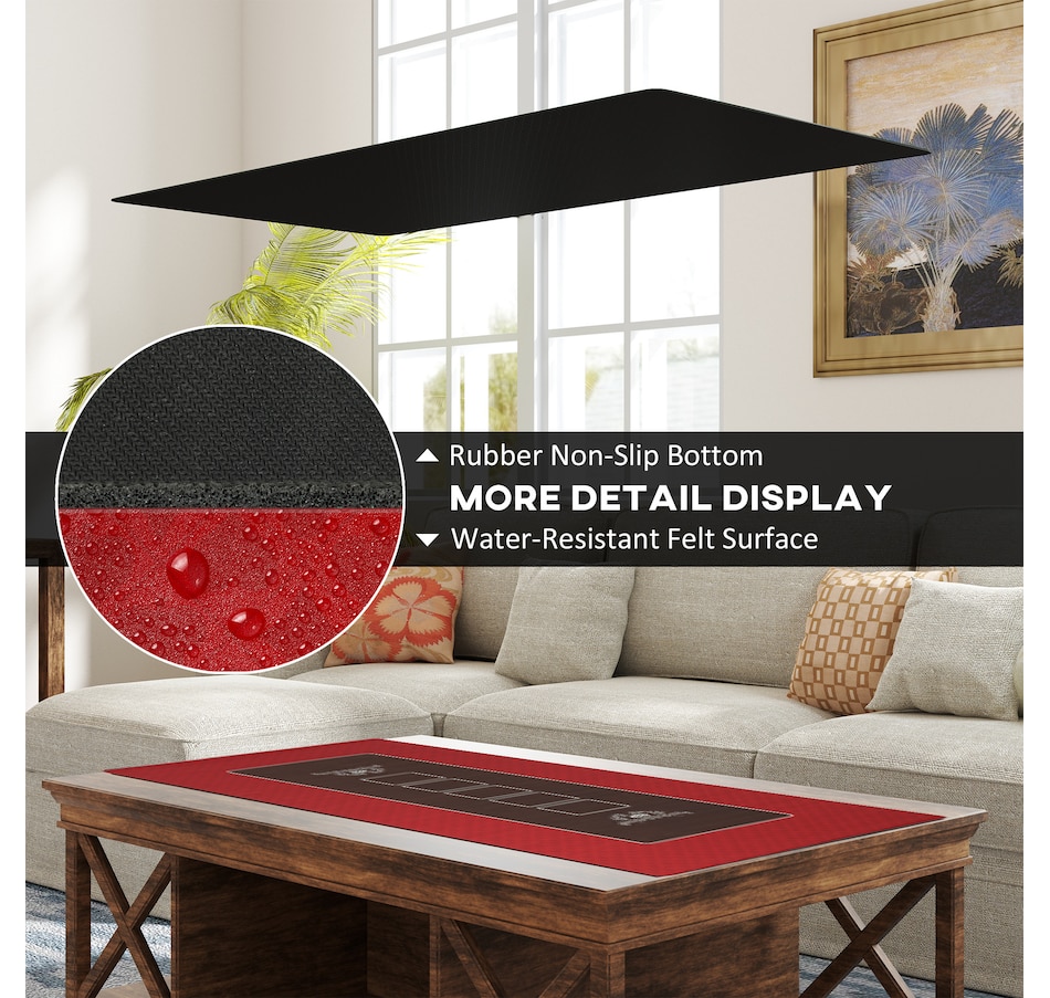 Image 997771_ALTMORE4.jpg, Product 997-771 / Price $69.99, Soozier Poker Table Top 12-Player Poker Mat Water-Resistant, Red from Soozier on TSC.ca's Toys & Hobbies department