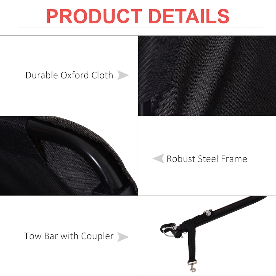 Image 997775_ALTMORE3.jpg, Product 997-775 / Price $145.99, Aosom Bike Cargo Trailer Bicycle Luggage Carrier Cart with Cover Black Red from Aosom on TSC.ca's Home & Garden department