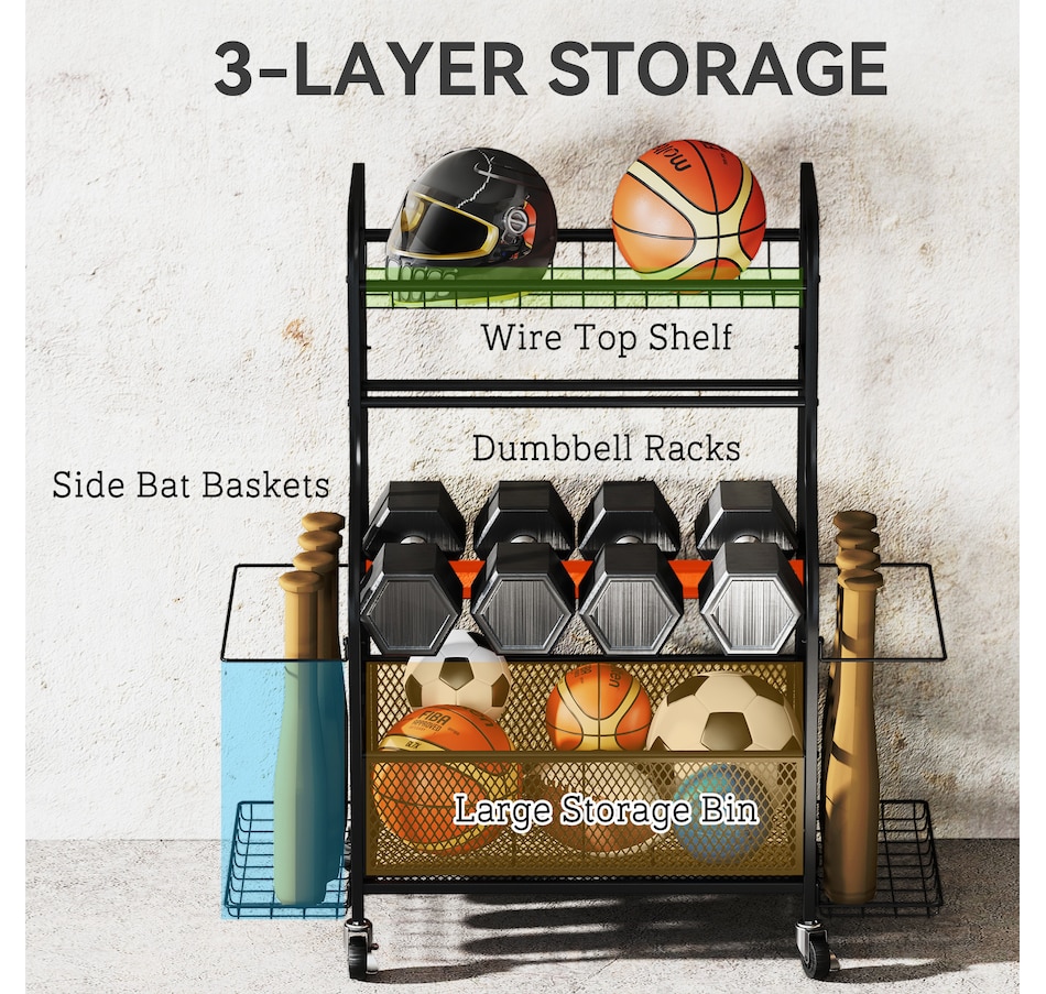 Image 997776_ALTMORE4.jpg, Product 997-776 / Price $99.99, Soozier Sports Equipment Organizer from Soozier on TSC.ca's Home & Garden department