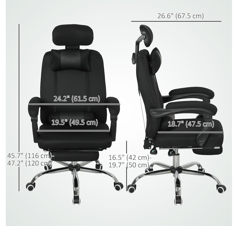 Image 998499_ALTMORE2.jpg, Product 998-499 / Price $169.99, Vinsetto Office Desk Chair, Swivel Computer Chair with Footrest, Black from Vinsetto on TSC.ca's Home & Garden department