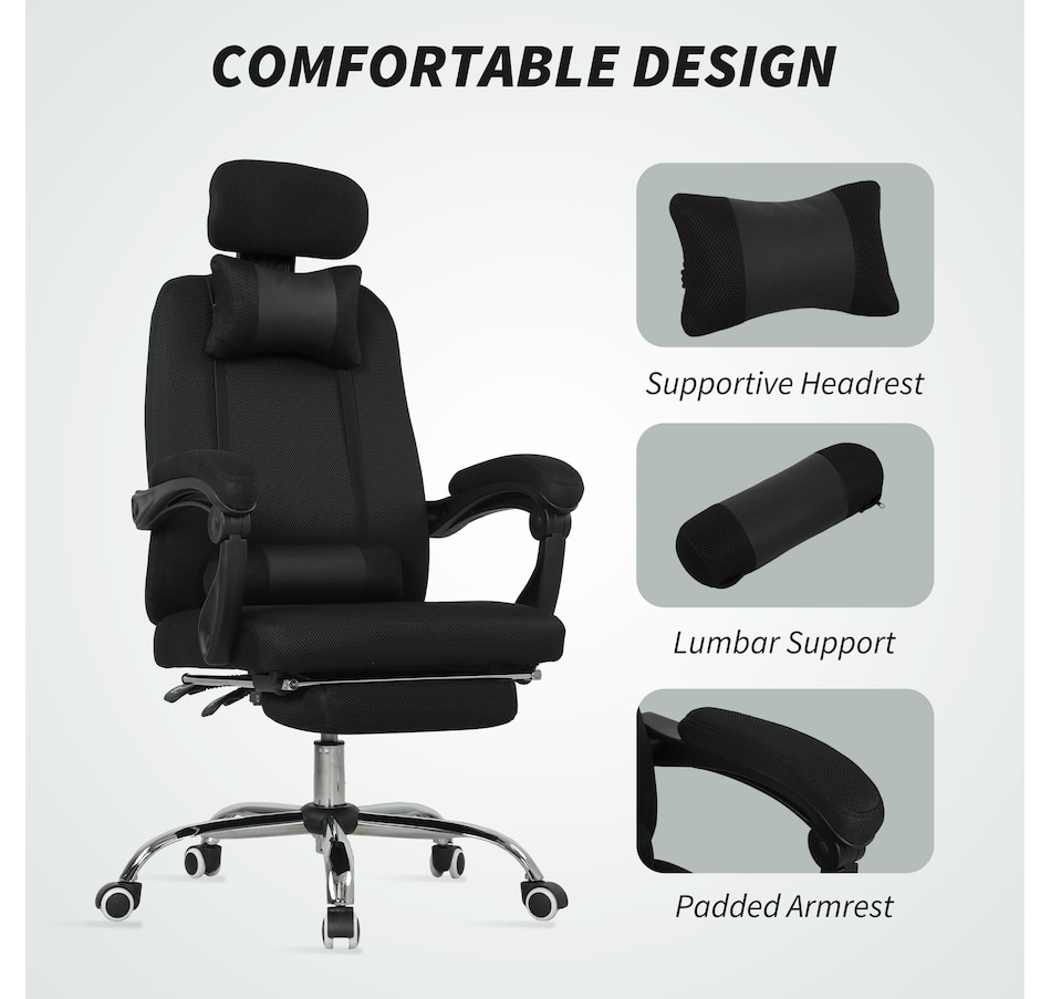 Image 998499_ALTMORE6.jpg, Product 998-499 / Price $169.99, Vinsetto Office Desk Chair, Swivel Computer Chair with Footrest, Black from Vinsetto on TSC.ca's Home & Garden department