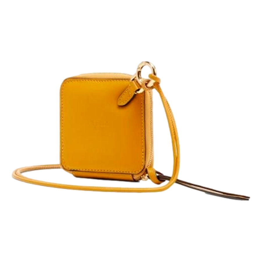 Image 998508_ALTMORE5.jpg, Product 998-508 / Price $1,105.00, Fendi FF Cube Embossed Small Zip Wallet Yellow Leather with Strap from Fendi on TSC.ca's Fashion department