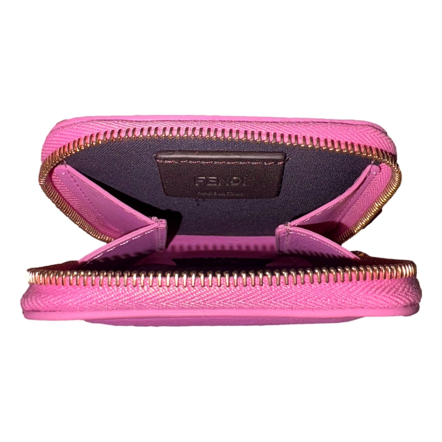 Image 998517_ALTMORE17.jpg, Product 998-517 / Price $1,105.00, Fendi FF Cube Embossed Small Zip Wallet Pink Leather with Strap from Fendi on TSC.ca's Fashion department