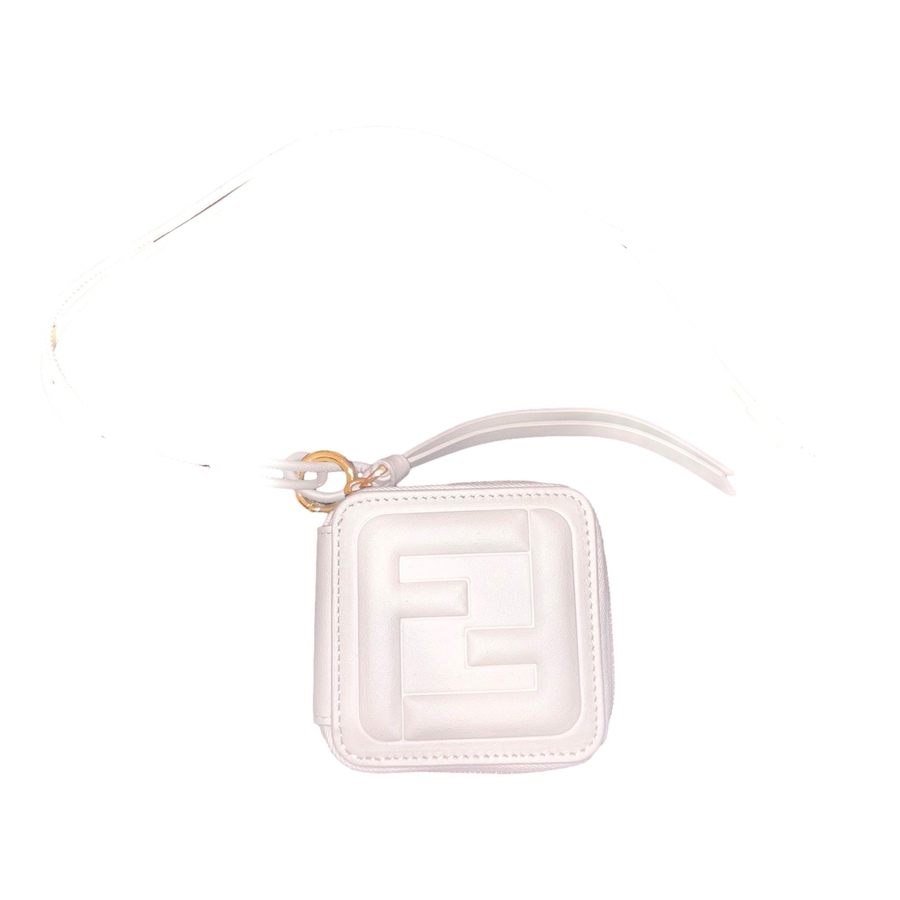 Image 998519_ALTMORE11.jpg, Product 998-519 / Price $1,105.00, Fendi FF Cube Embossed Small Zip Wallet Bianco White Leather with Strap from Fendi on TSC.ca's Fashion department