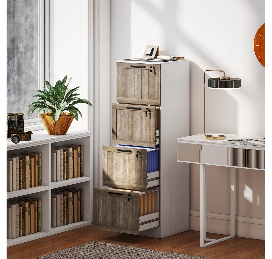 Image 998521_ALTMORE21.jpg, Product 998-521 / Price $129.99 - $149.99, HOMCOM 4 Drawer File Cabinet with Lock Filing Cabinet for A4 Letter from HOMCOM on TSC.ca's Home & Garden department
