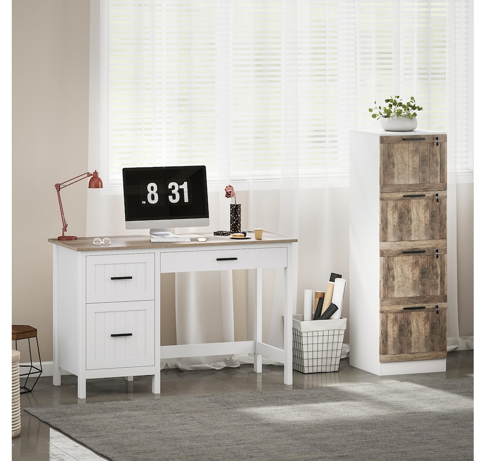 Image 998521_ALTMORE25.jpg, Product 998-521 / Price $129.99 - $149.99, HOMCOM 4 Drawer File Cabinet with Lock Filing Cabinet for A4 Letter from HOMCOM on TSC.ca's Home & Garden department