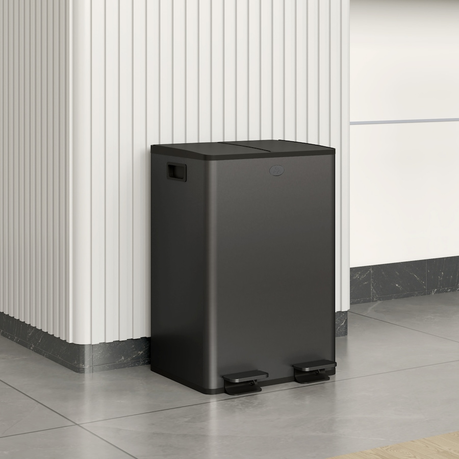 Image 998525_ALTMORE1.jpg, Product 998-525 / Price $133.89 - $159.99, HOMCOM Dual Trash Can, Garbage Can with Soft Close Lid from HOMCOM on TSC.ca's Kitchen department