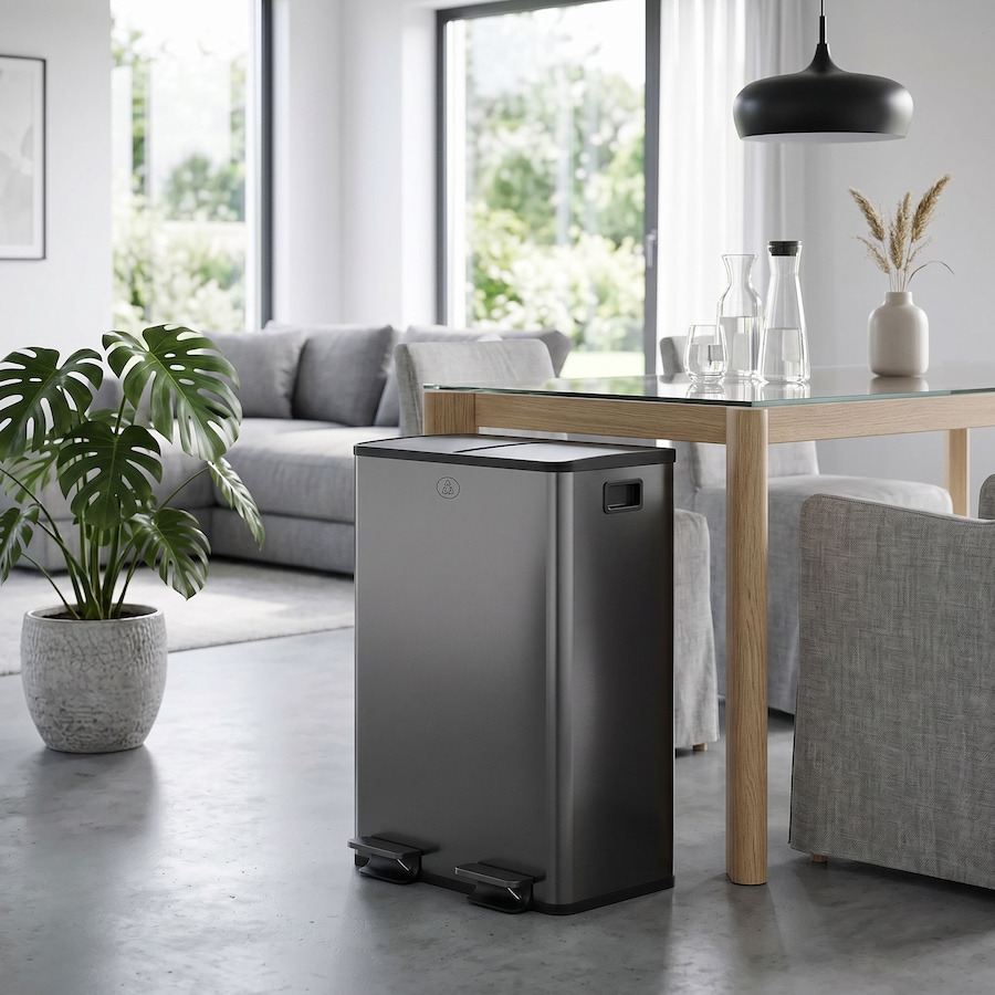 Image 998525_ALTMORE47.jpg, Product 998-525 / Price $133.89 - $159.99, HOMCOM Dual Trash Can, Garbage Can with Soft Close Lid from HOMCOM on TSC.ca's Kitchen department