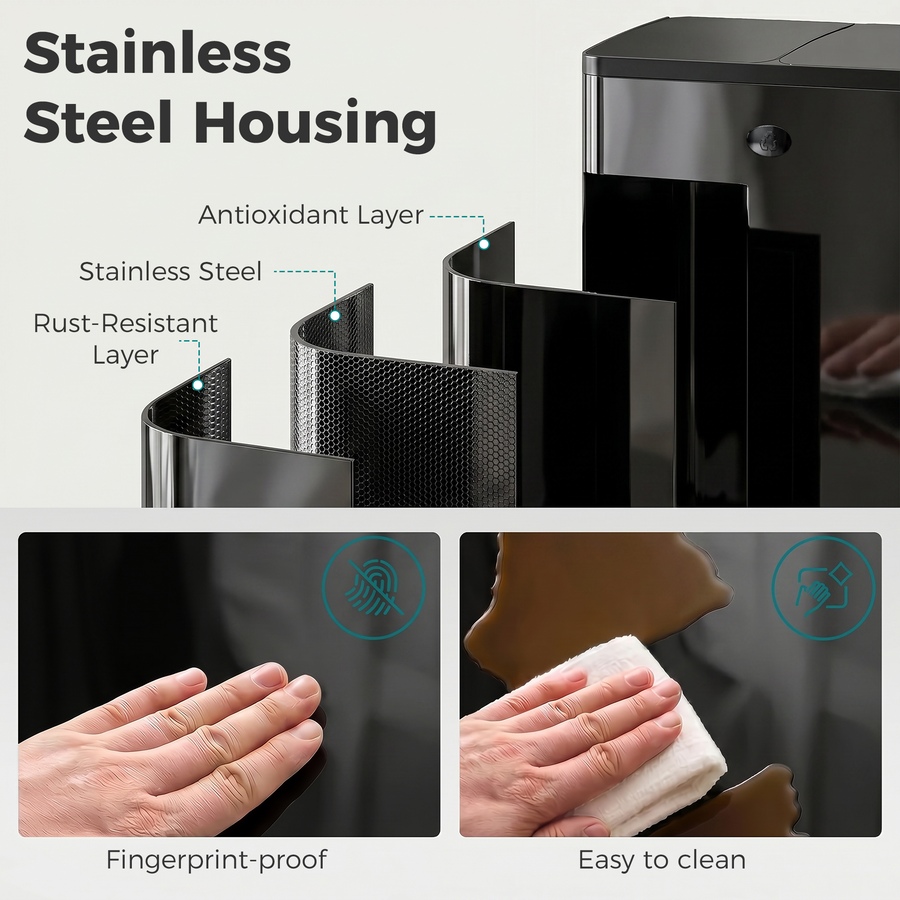 Image 998525_ALTMORE48.jpg, Product 998-525 / Price $133.89 - $159.99, HOMCOM Dual Trash Can, Garbage Can with Soft Close Lid from HOMCOM on TSC.ca's Kitchen department