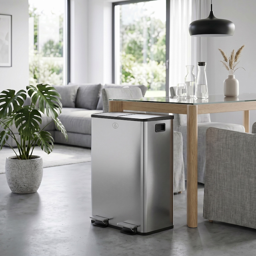 Image 998525_ALTMORE51.jpg, Product 998-525 / Price $133.89 - $159.99, HOMCOM Dual Trash Can, Garbage Can with Soft Close Lid from HOMCOM on TSC.ca's Kitchen department