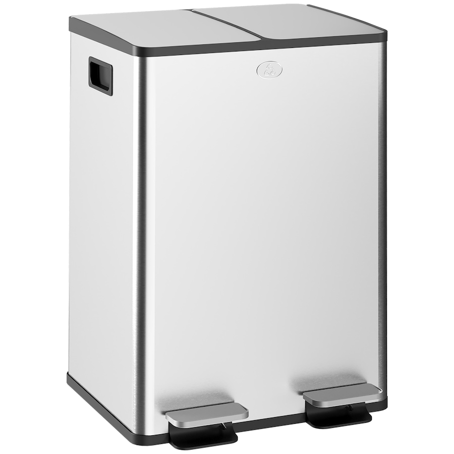 Image 998525_ST02.jpg, Product 998-525 / Price $133.89 - $159.99, HOMCOM Dual Trash Can, Garbage Can with Soft Close Lid from HOMCOM on TSC.ca's Kitchen department