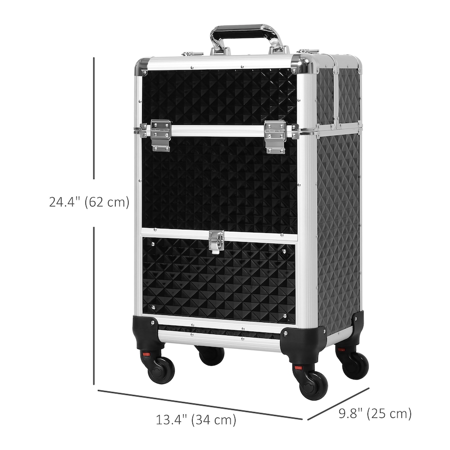 Image 998526_ALTMORE10.jpg, Product 998-526 / Price $119.99, HOMCOM Upright Studded Make up Case Travel Trolley from HOMCOM on TSC.ca's Beauty department