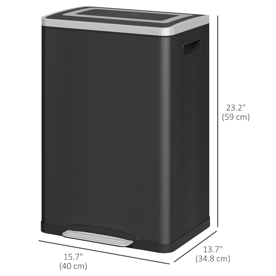 Image 998527_ALTMORE10.jpg, Product 998-527 / Price $104.99 - $114.99, HOMCOM 2 x 5.3 Gallon (2 x 20 L) Garbage Can, Trash Can with Removable Buckets from HOMCOM on TSC.ca's Kitchen department