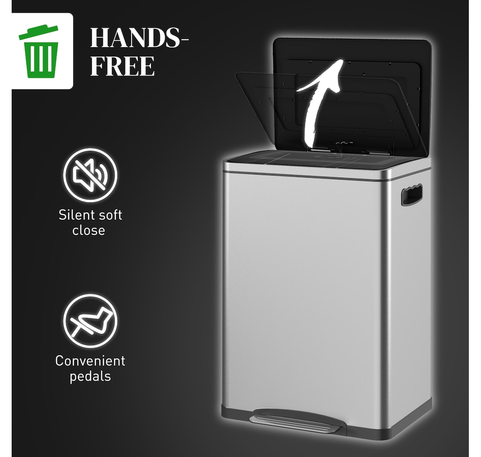 Image 998527_ALTMORE4.jpg, Product 998-527 / Price $119.99 - $129.99, HOMCOM 2 x 20 Liter Garbage Can, Trash Can with Removable Buckets from HOMCOM on TSC.ca's Kitchen department