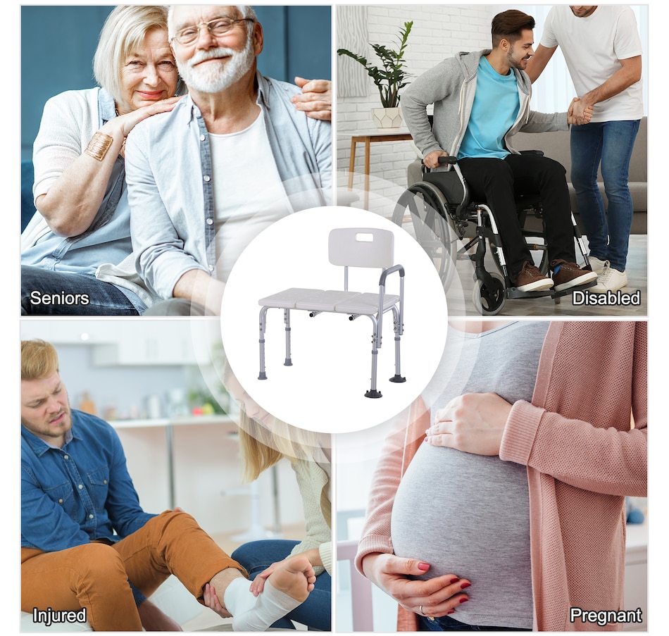 Image 998528_ALTMORE13.jpg, Product 998-528 / Price $96.99 - $98.99, HOMCOM 6-Level Adjustable Bath and Shower Bench, Armrest & Backrest from HOMCOM on TSC.ca's department