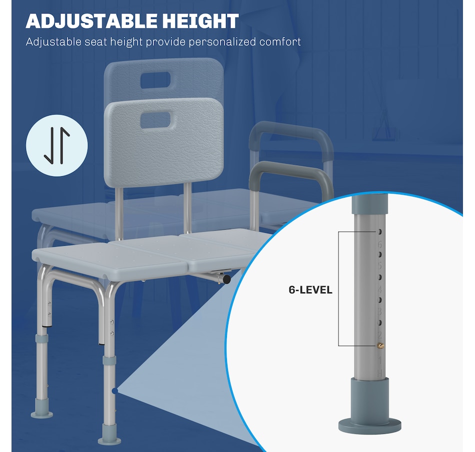 Image 998528_ALTMORE4.jpg, Product 998-528 / Price $96.99 - $98.99, HOMCOM 6-Level Adjustable Bath and Shower Bench, Armrest & Backrest from HOMCOM on TSC.ca's department