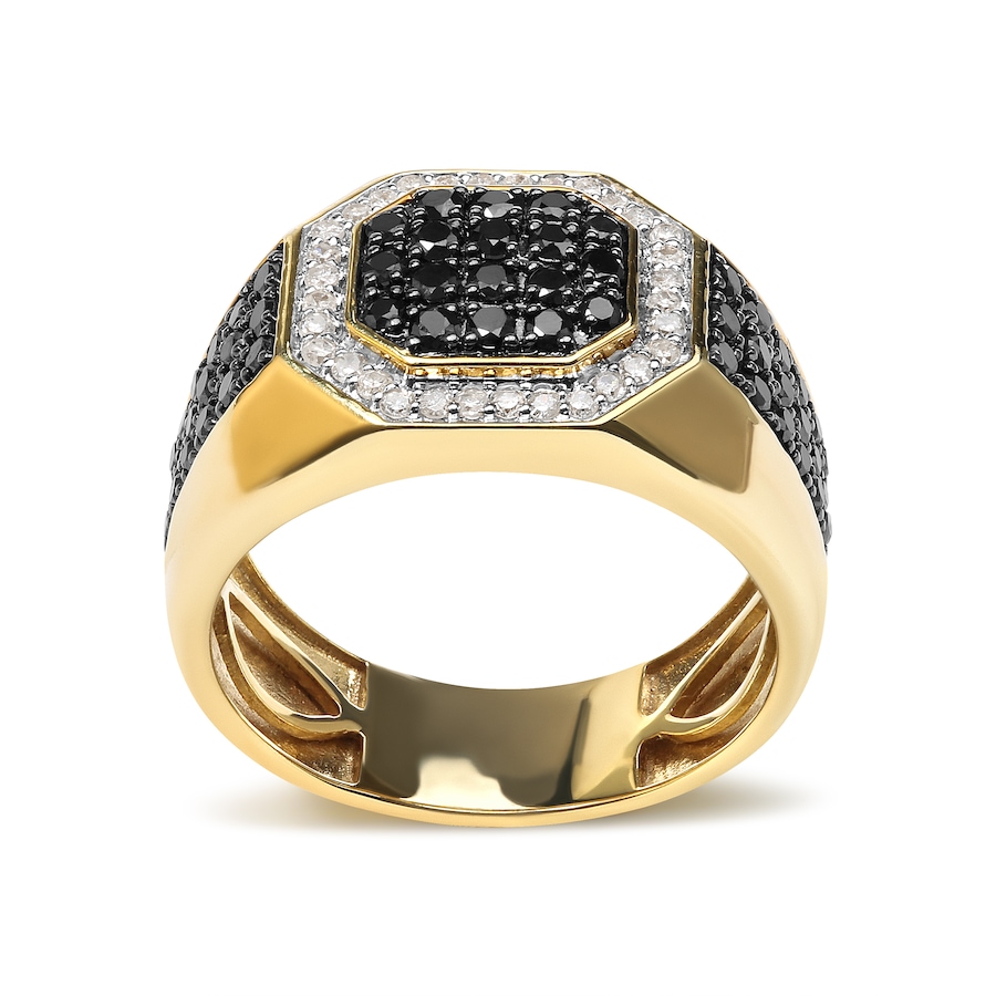 Image 998546_ALTMORE1.jpg, Product 998-546 / Price $4,774.00, Men's 10K Yellow Gold 1 1/4 Ctw White and Black Diamond Octagonal Halo Band Ring from Haus of Brilliance on TSC.ca's Jewellery department