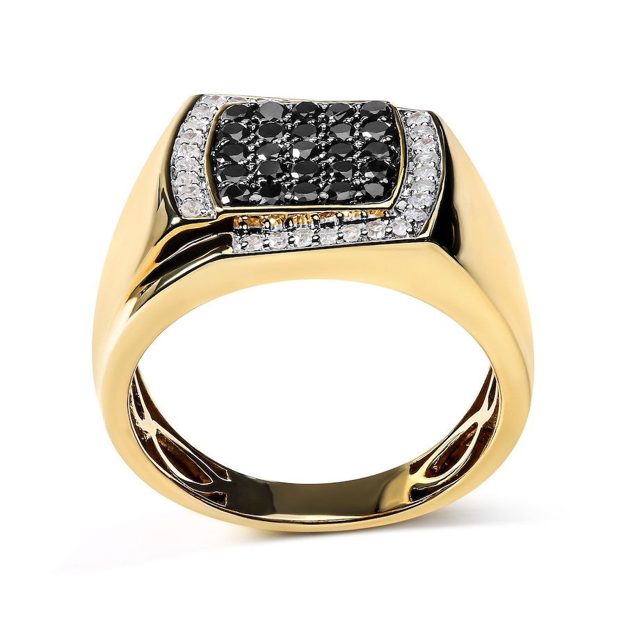 Image 998547_ALTMORE1.jpg, Product 998-547 / Price $4,370.00, Men's 10K Yellow Gold 1.00 Cttw Cluster Black and White Diamond Statement Ring from Haus of Brilliance on TSC.ca's Jewellery department
